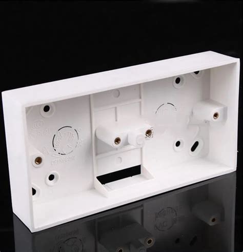 surface mount double pole junction box for light switch|2 gang box light switch.